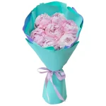 Букет из 7 нежно розовых пионов